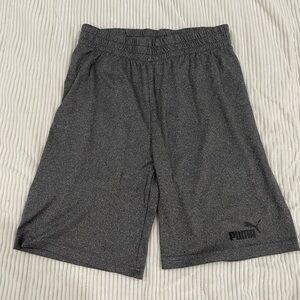 PUMA Boys Charcoal Athletic Shorts